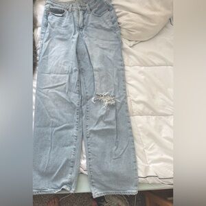 Light Blue Distressed Women Jeans